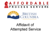 Affidaivt of Attempted Service - Affordable Process Server
